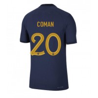 Frankrike Kingsley Coman #20 Hemmatröja VM 2022 Korta ärmar